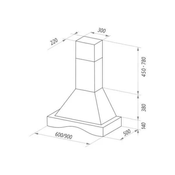 Кухонная вытяжка MAUNFELD Gretta Novas C 90 бежевый купить в Москве
