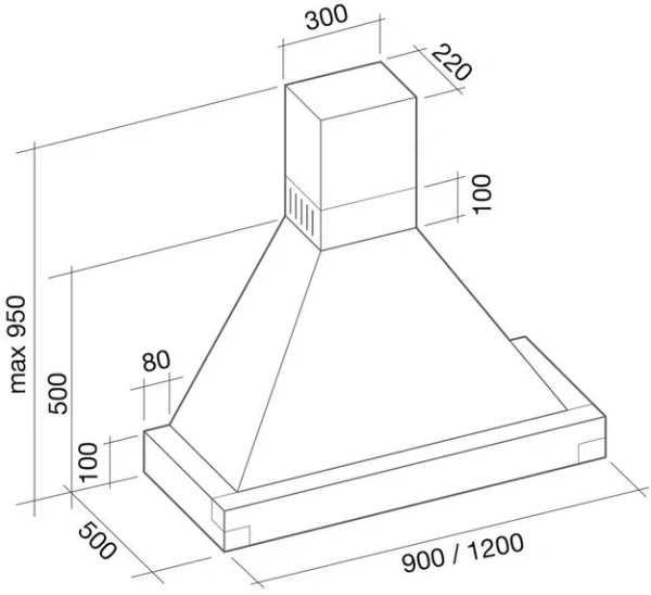 Вытяжка Falmec Dora 120 (600) S дуб купить в Москве
