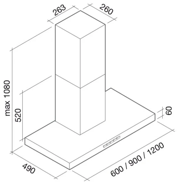 Вытяжка Falmec Plane 120 ix (600) купить в Москве
