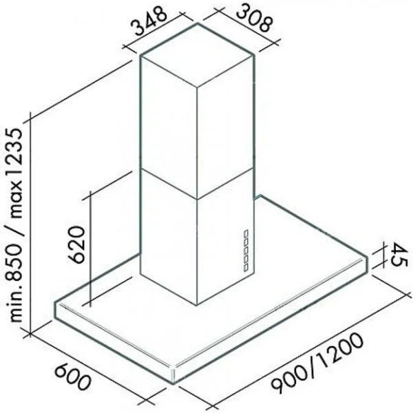 Вытяжка Falmec Lux isola 120 ix (800) ECP купить в Москве
