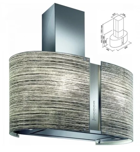 Вытяжка Falmec Mirabilia Isola 85 Elektra Vetro (800) ECP купить в Москве
