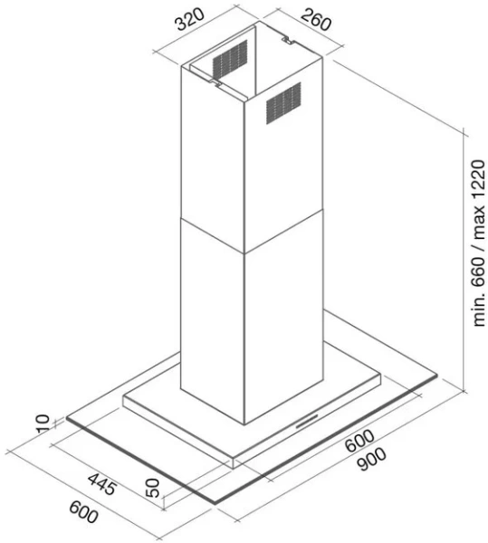 Вытяжка Falmec Exploit top isola 90 ix touchfree (800) ECP купить в Москве
