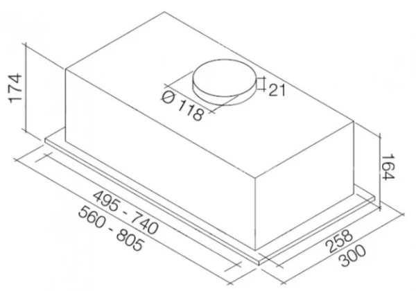Вытяжка Falmec Built In 50 ix (450) купить в Москве
