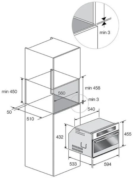 Встраиваемая микроволновая печь Fulgor Milano FCMO 4507 TM WH купить в Москве
