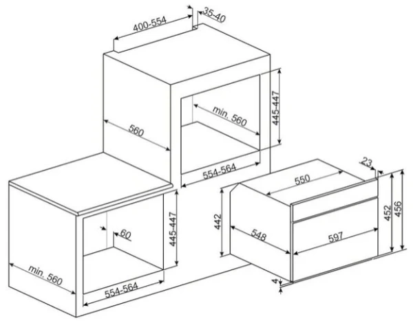 Микроволновая печь Smeg SF4750MOT купить в Москве
