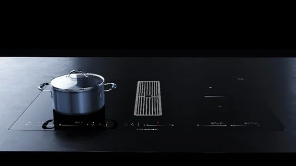 Варочная панель с вытяжкой Kuppersbusch KMI 8590.0 SR Stainless Steel купить в Москве с доставкой
