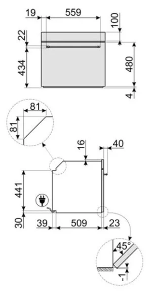 Духовой шкаф Smeg SF800AO купить в Москве
