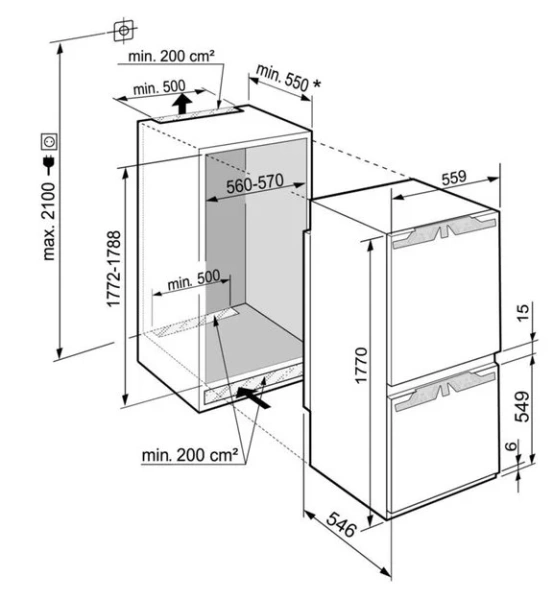 Встраиваемый холодильник Liebherr ICBb 5152 купить в Москве