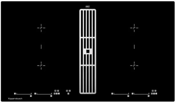 Варочная панель с вытяжкой Kuppersbusch KMI 9800.0 SR Silver Chrome купить в Москве