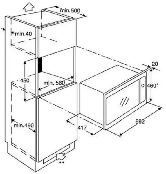 Микроволновая печь AEG MC2660EA купить в Москве
