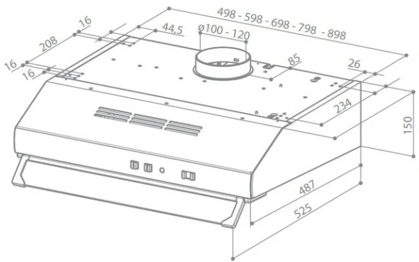 Вытяжка Faber 741 BASE X A60 купить в Москве
