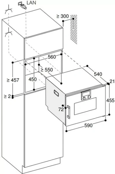 Комбинированный духовой шкаф-пароконвектомат Gaggenau BSP260111 купить в Москве
