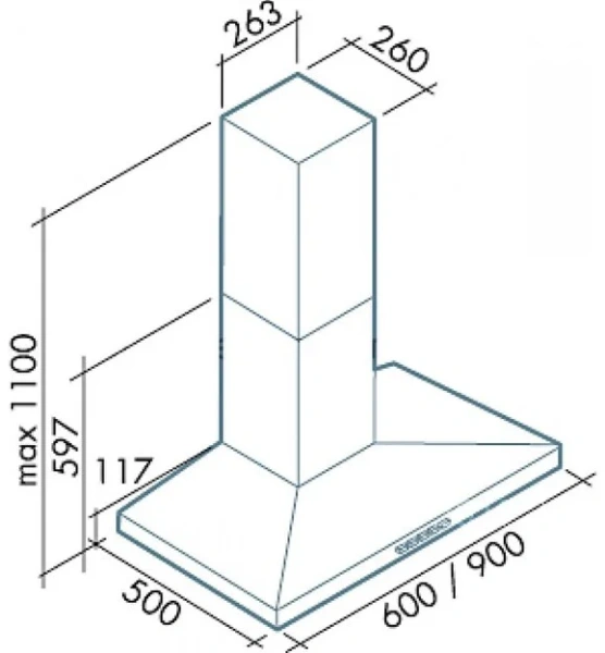 Вытяжка Falmec Vulcano 60 ix (450) купить в Москве

