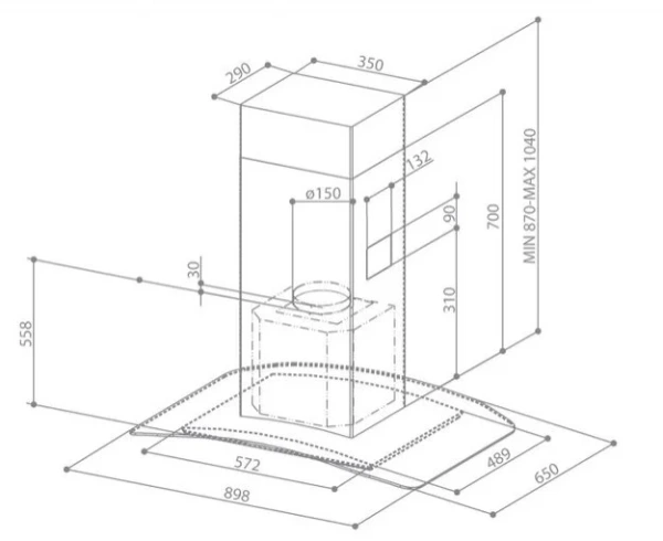 Вытяжка Faber Tratto Isola/SP EG8 X/V A90 купить в Москве
