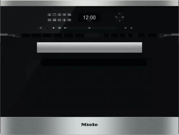 Компактный духовой шкаф с СВЧ Miele H6401BM CLST сталь купить в Москве