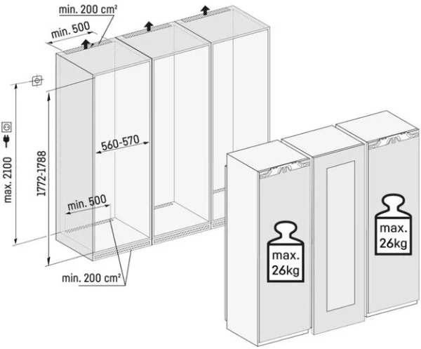 Встраиваемый холодильник Liebherr IXRFW 5156 Prime BioFresh NoFrost купить в Москве