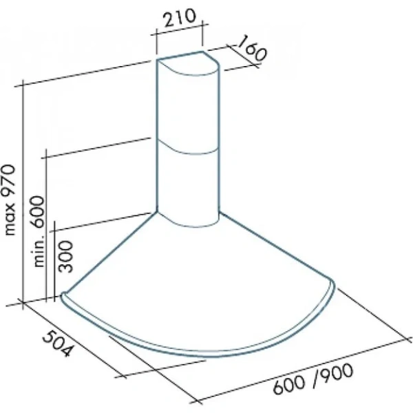 Вытяжка Falmec Minerva 90 ix (450) S купить в Москве
