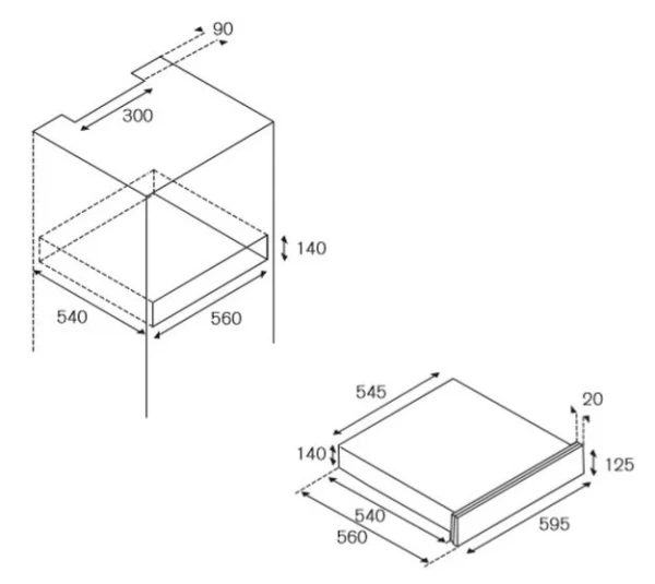 Встраиваемый ящик для подогрева Bertazzoni WD60C купить в Москве

