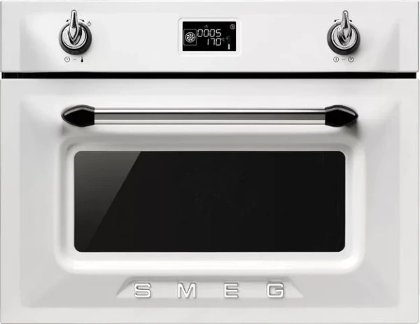 Компактный духовой шкаф с пароваркой Smeg SF4920VCB купить в Москве