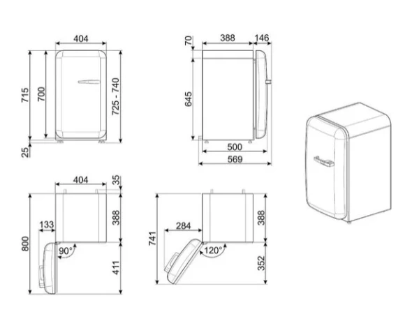 Холодильник Smeg FAB5LDUJ5 купить в Москве