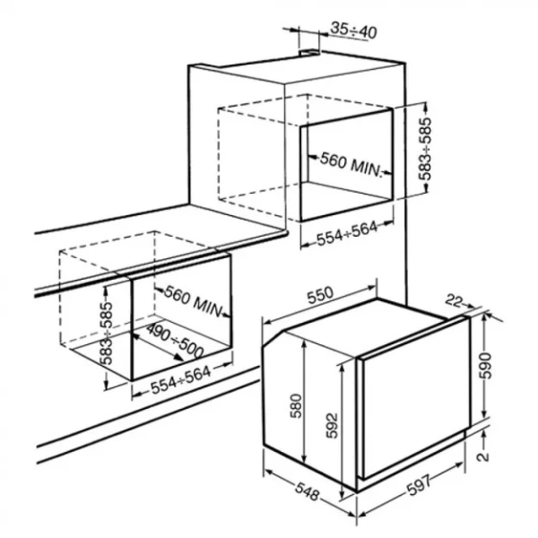 Духовой шкаф Smeg SF750OT купить в Москве
