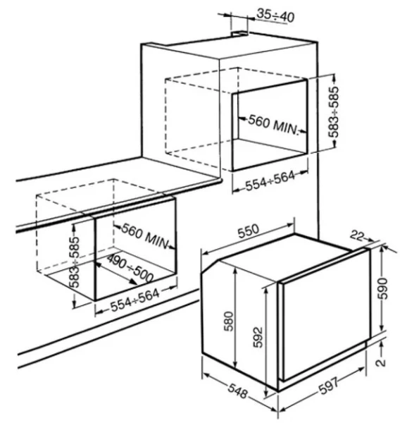 Духовой шкаф Smeg SF750AS купить в Москве
