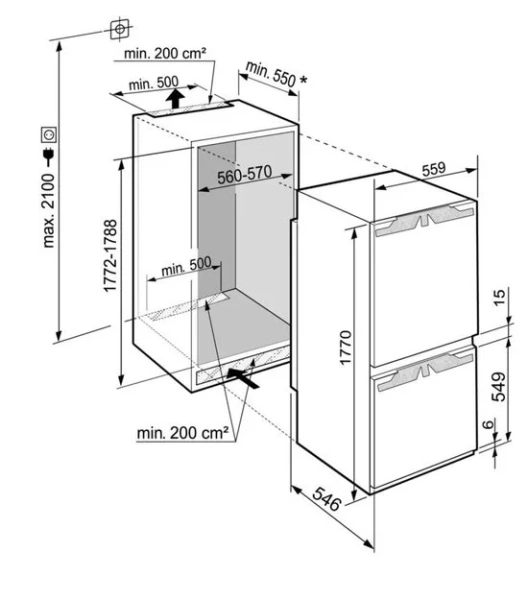 Встраиваемый холодильник Liebherr ICBd 5122 Plus купить в Москве