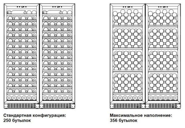 Винный шкаф Dometic C125G Double Wooden Zebrano купить в Москве