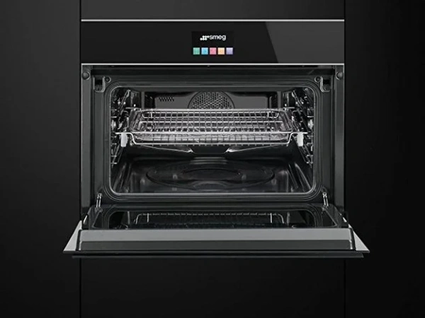 Духовой шкаф комбинированный с микроволновой печью Smeg SF4604PMCNX купить в Москве
