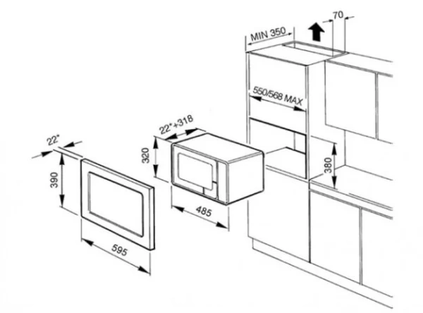 Микроволновая печь Smeg FME20TC3 купить в Москве
