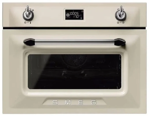 Компактный духовой шкаф с СВЧ Smeg SF4920MCP купить в Москве