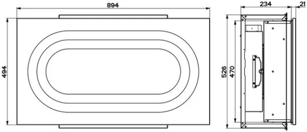 Встраиваемая в потолок вытяжка Faber INSIDE UP IX KL A90 купить в Москве
