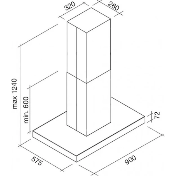 Вытяжка Falmec Blade isola 90 ix (800) stec white купить в Москве
