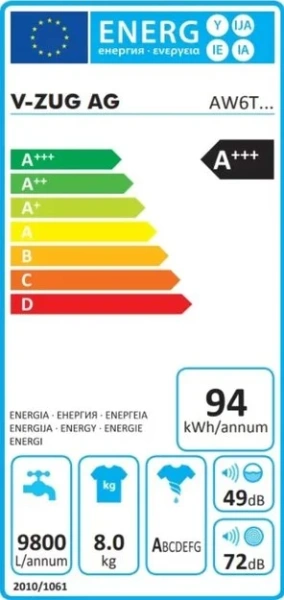 Стиральная машина V-ZUG AdoraWash V6000 AW6TWHC li купить в Москве