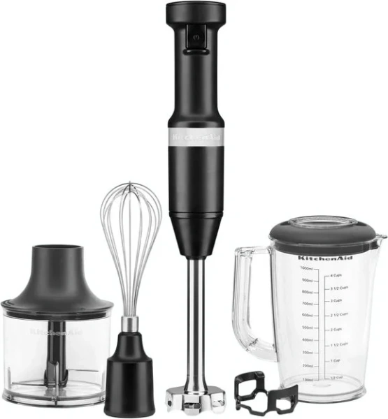 Погружной блендер KitchenAid 5KHBV83EBM матовый черный купить в Москве с доставкой
