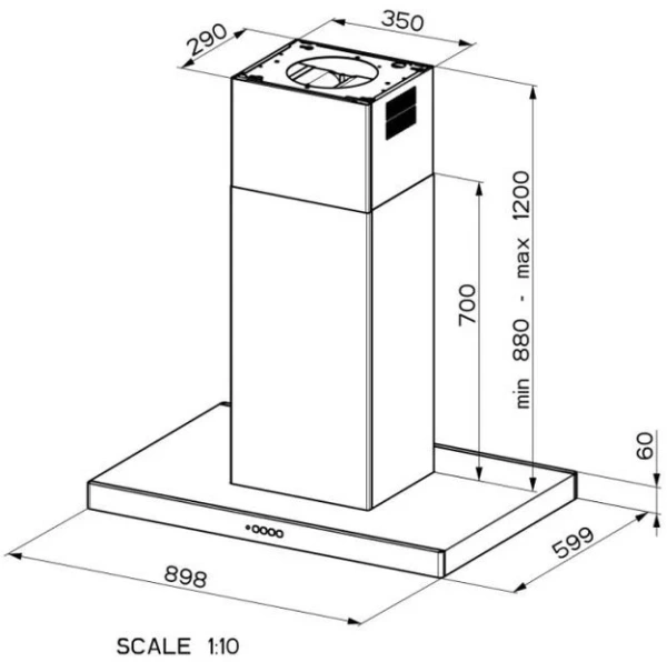 Вытяжка Faber STILO COMFORT ISOLA WH MATT A90 купить в Москве
