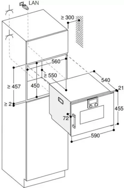 Комбинированный духовой шкаф-пароконвектомат Gaggenau BSP260101 купить в Москве
