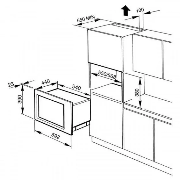 Микроволновая печь Smeg FME24N-2 купить в Москве
