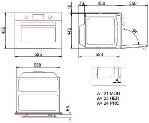 Встраиваемая микроволновая печь Bertazzoni FMOD4077MTB1 купить в Москве

