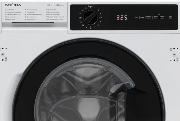 Встраиваемая стирально-сушильная машина KRONA DARRE 1400 7/5K WHITE купить в Москве