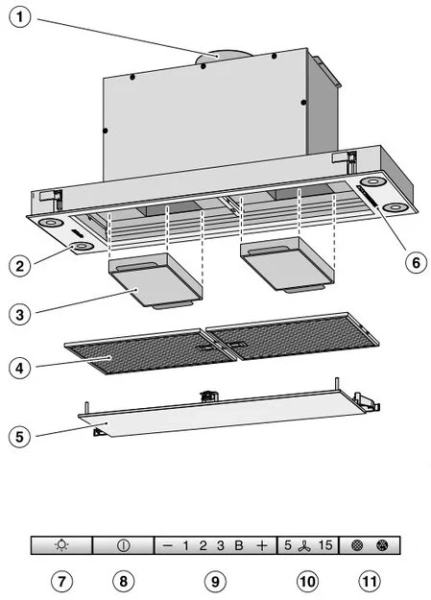 Встраиваемая вытяжка Miele DA 2628 CLST купить в Москве
