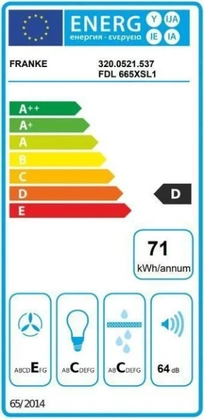 Вытяжка Franke FDL 665 XS купить в Москве
