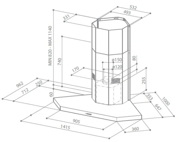 Вытяжка Faber Stilo Angolo/SP EG8 X A100 купить в Москве
