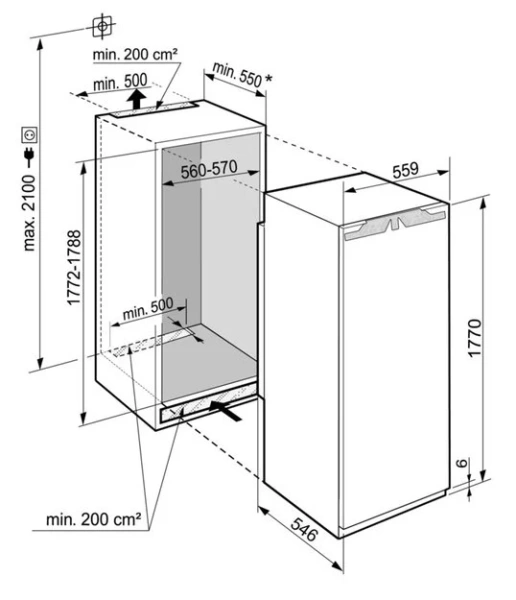 Встраиваемый холодильник Liebherr IRBd 5150 Prime купить в Москве
