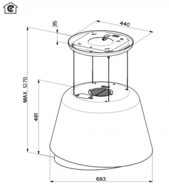 Вытяжка Faber Belle Plus Burgundy Cold 345.0615.653 купить в Москве
