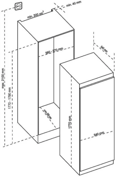 Встраиваемый морозильник De Dietrich DFU1781FN купить в Москве