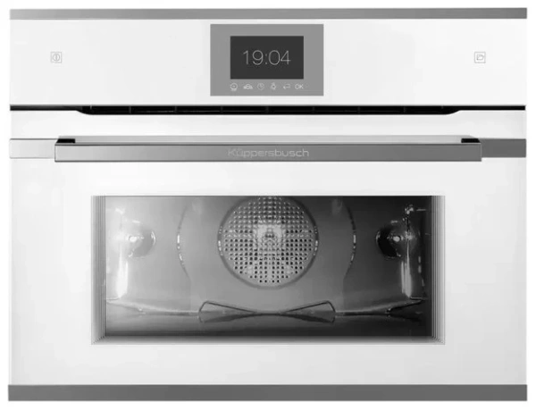 Компактный духовой шкаф с паром Kuppersbusch CBD 6550.0 W3 Silver Chrome купить в Москве