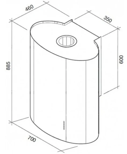 Вытяжка Falmec Elittica 70 ix (800) ECP купить в Москве
