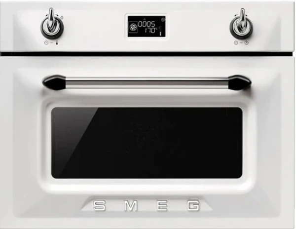 Компактный духовой шкаф с СВЧ Smeg SF4920MCB купить в Москве