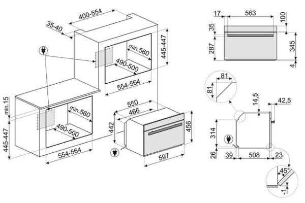 Духовой шкаф Smeg SF4606WMCNX купить в Москве
